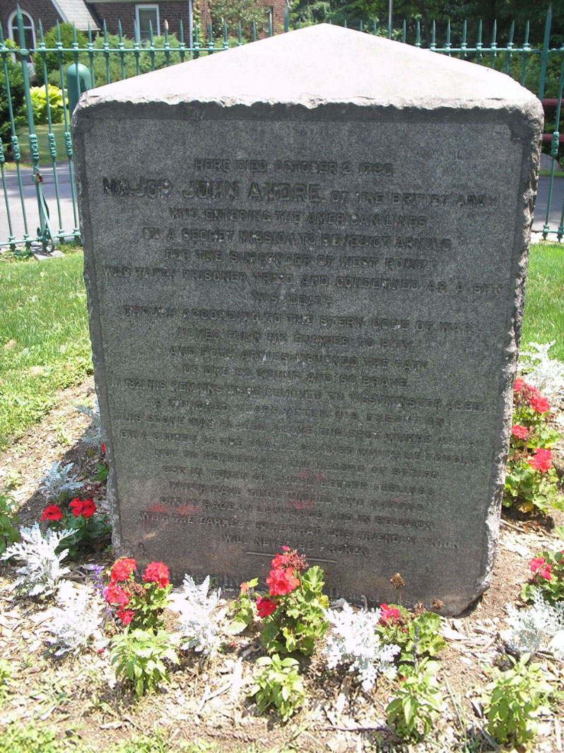 Monument to André near the site of his execution